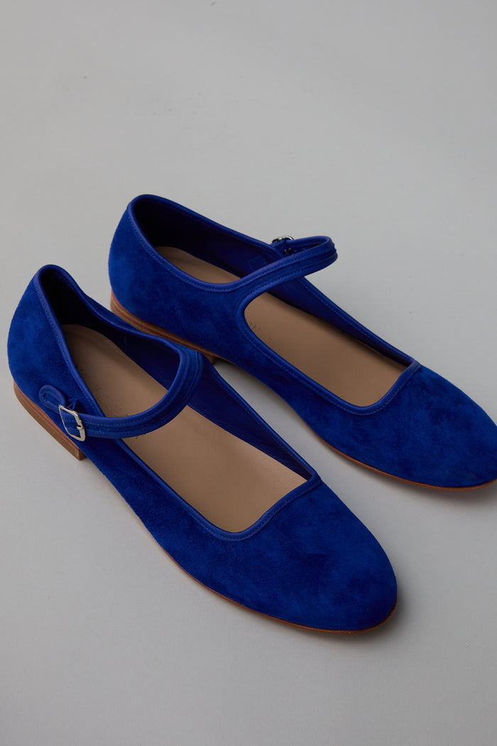 Caron Callahan ELLIE MARY JANE Cobalt Suede