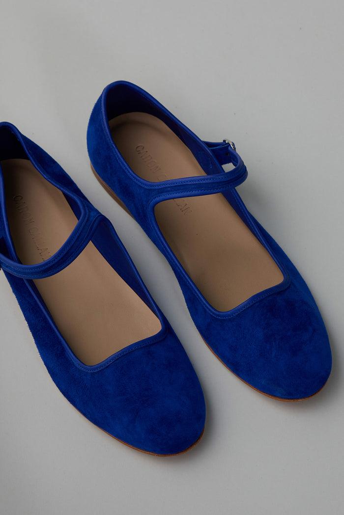 caron callahan ELLIE MARY JANE Cobalt Suede