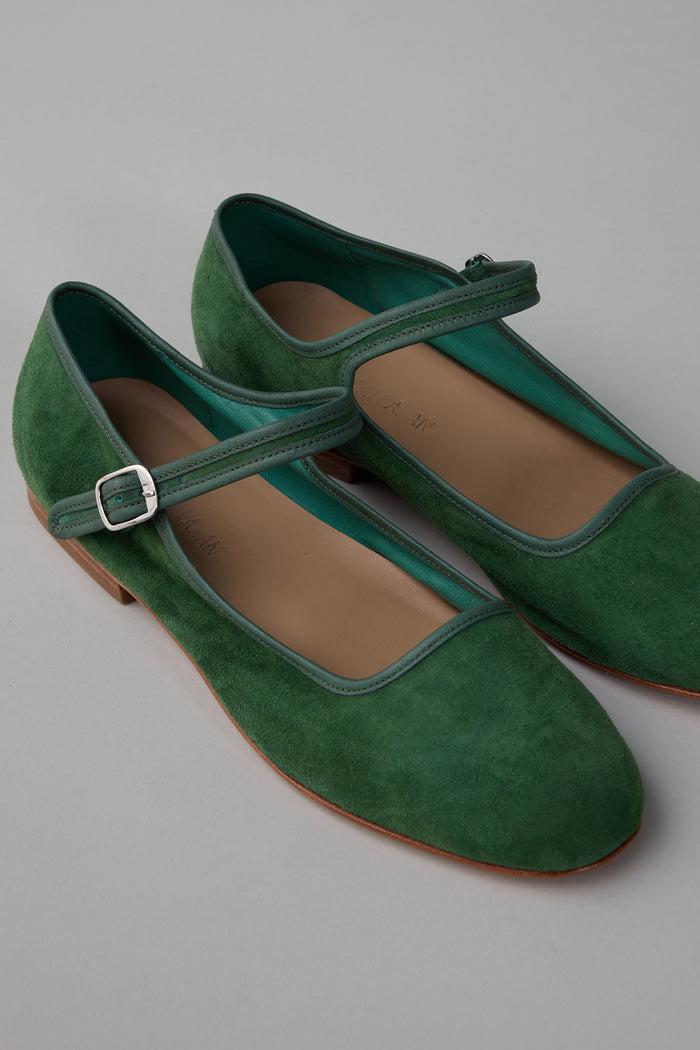 Caron Callahan ELLIE MARY JANE Green Suede