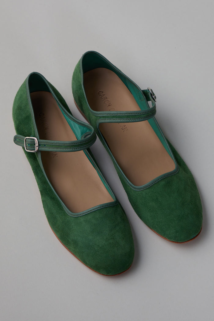 caron callahan ELLIE MARY JANE Green Suede