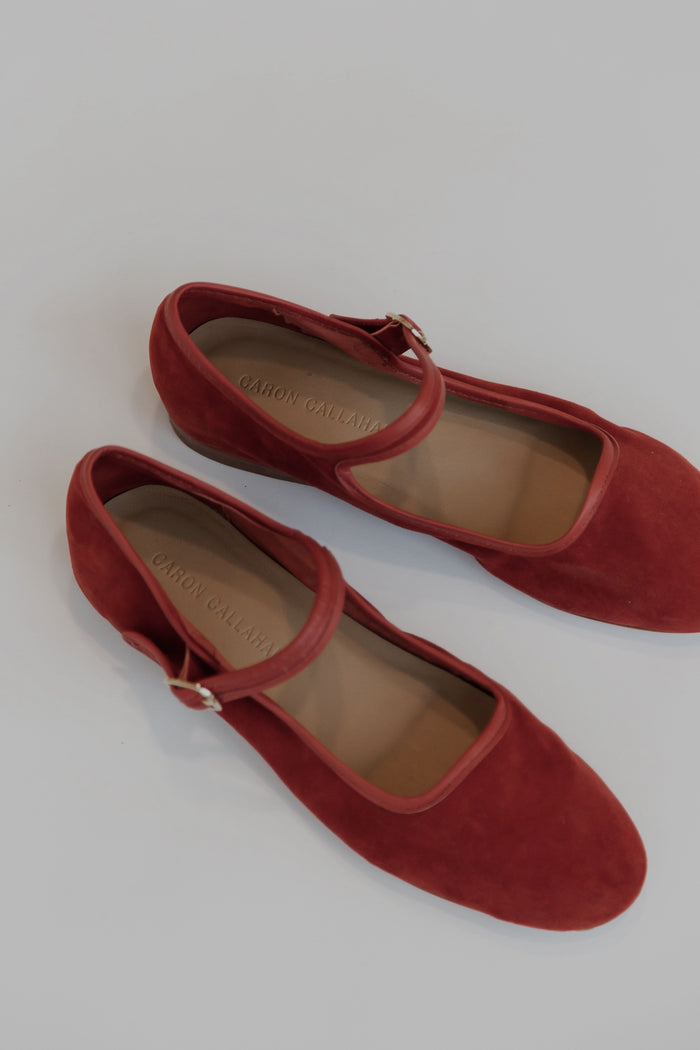 Caron Callahan ELLIE MARY JANE Red Suede