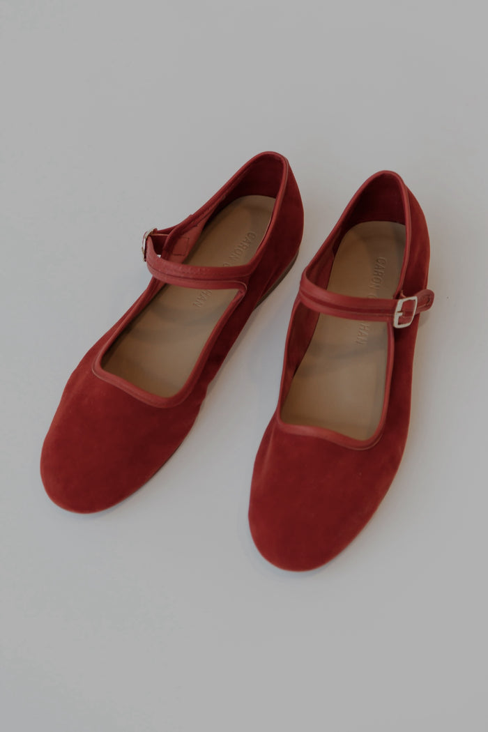 caron callahan ELLIE MARY JANE Red Suede