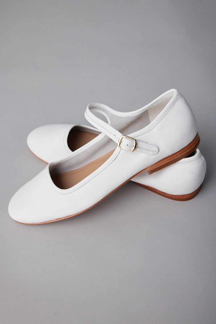 Caron Callahan ELLIE MARY JANE White Nappa