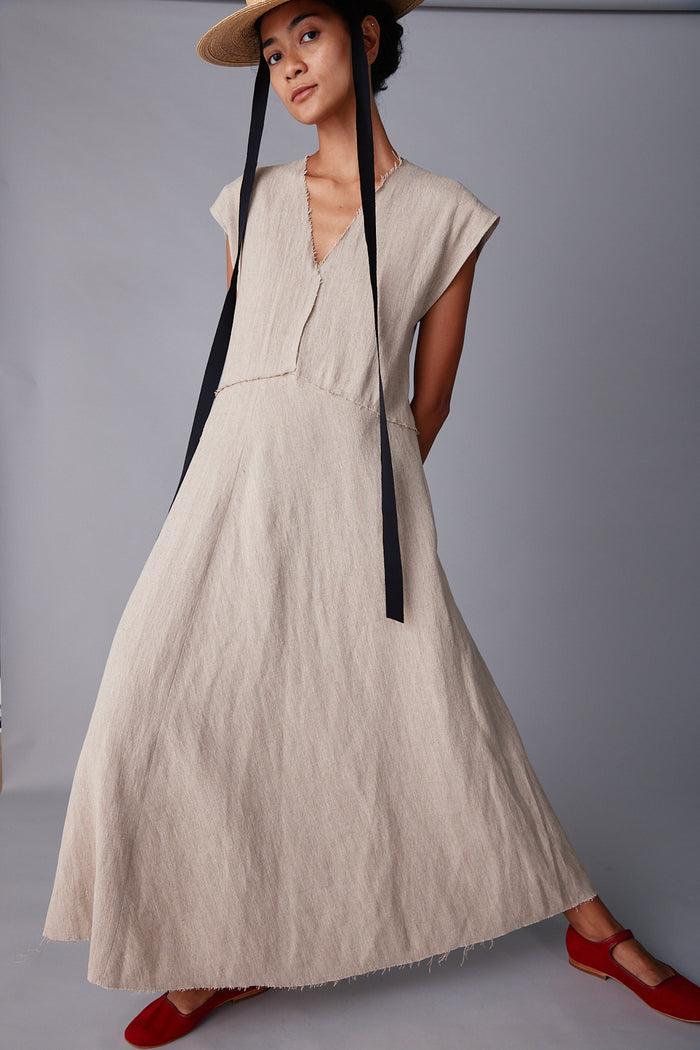 Caron Callahan ENZO DRESS Natural Linen