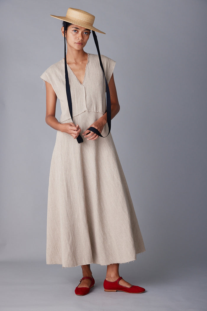 Caron Callahan ENZO DRESS Natural Linen
