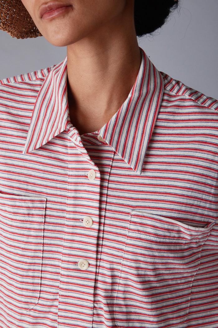 Caron Callahan ISSA TOP Pink Fine Jersey Stripe