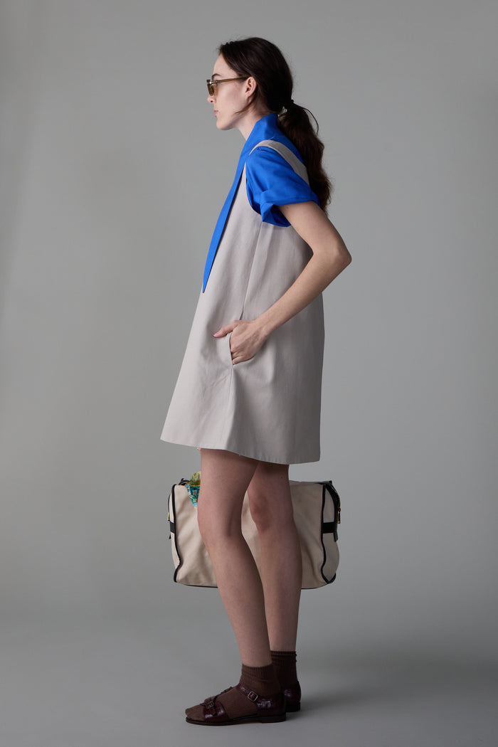 Caron Callahan JEANINE DRESS Stone Canvas