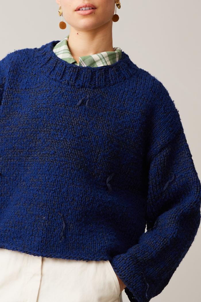 Caron Callahan LEWISTON SWEATER Indigo Boucle