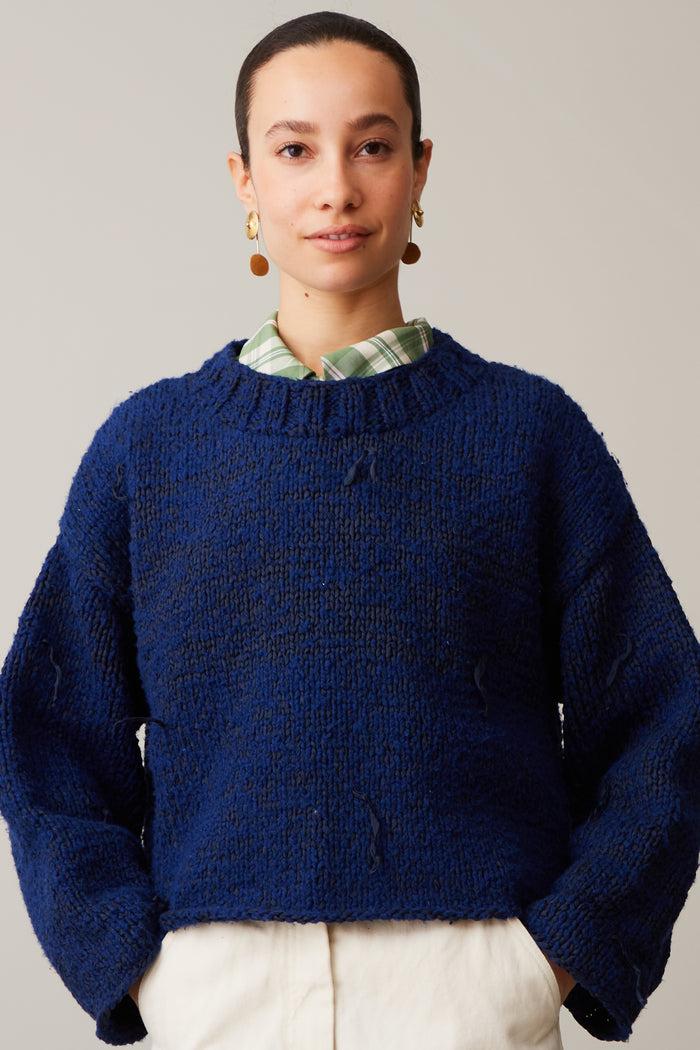 Caron Callahan LEWISTON SWEATER Indigo Boucle