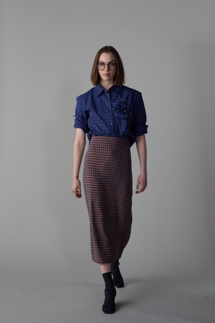 Caron Callahan LILA SKIRT Rose Plaid