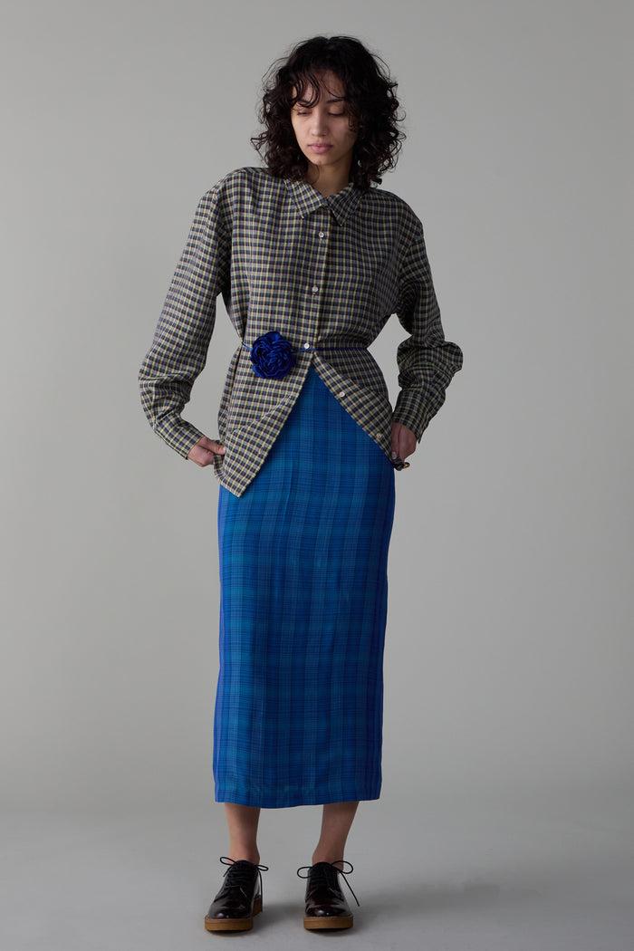 Caron Callahan LILA SKIRT Teal Plaid