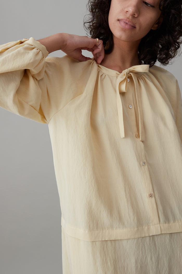 Caron Callahan MELINA DRESS Butter Crinkle Drape