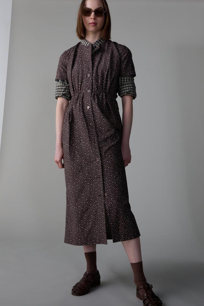 Caron Callahan ROSETTA DRESS Chocolate Dot