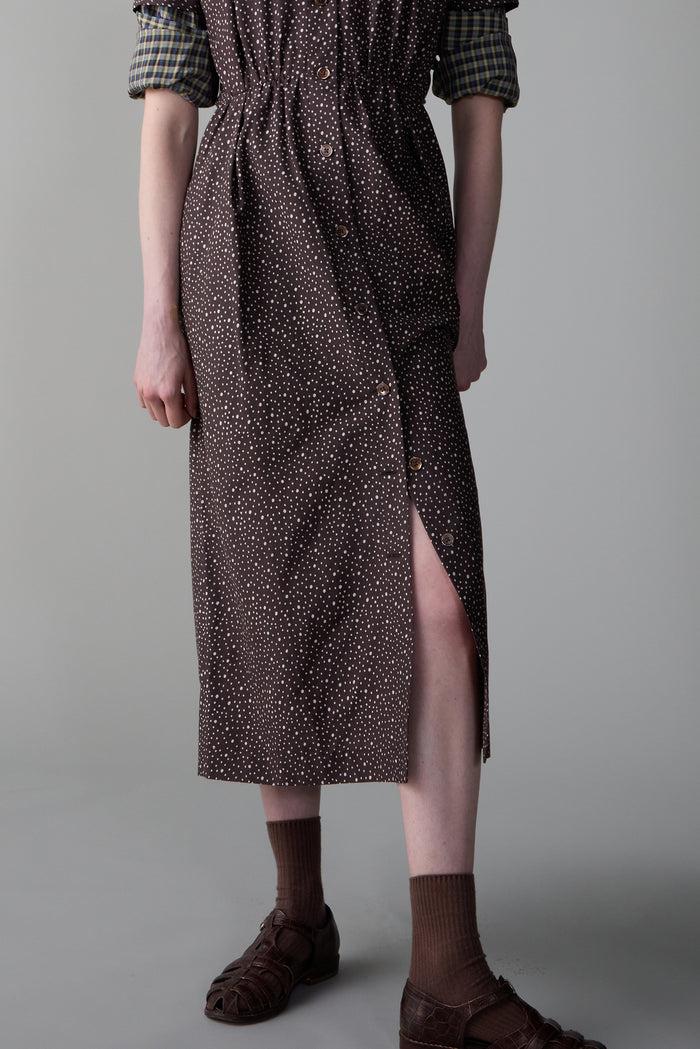 Caron Callahan ROSETTA DRESS Chocolate Dot