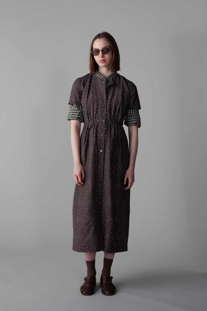 caron callahan ROSETTA DRESS Chocolate Dot