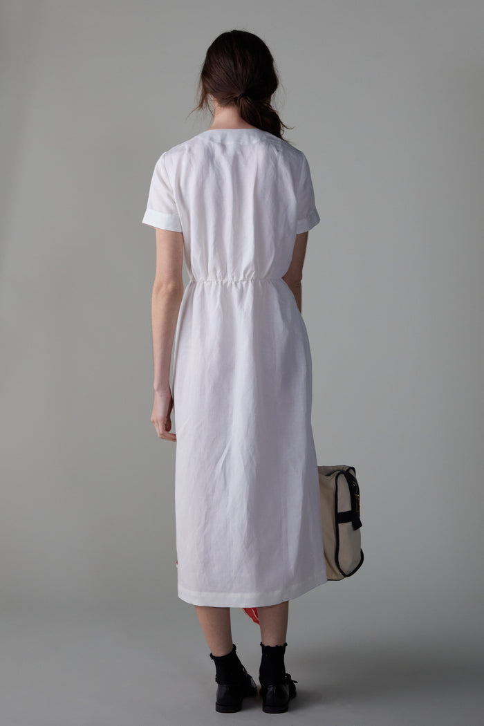 Caron Callahan ROSETTA DRESS Cream Tencel Linen