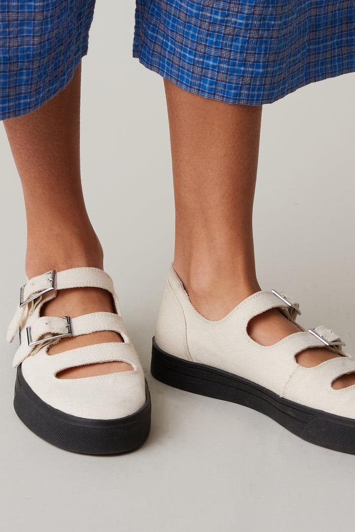 caron callahan SIMONA SNEAKERS Cream Canvas