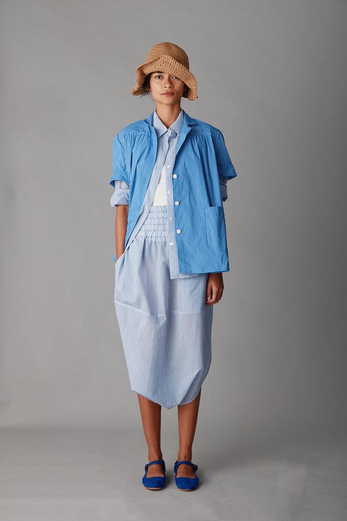 caron callahan TULIP PANT Blue Pinstripe