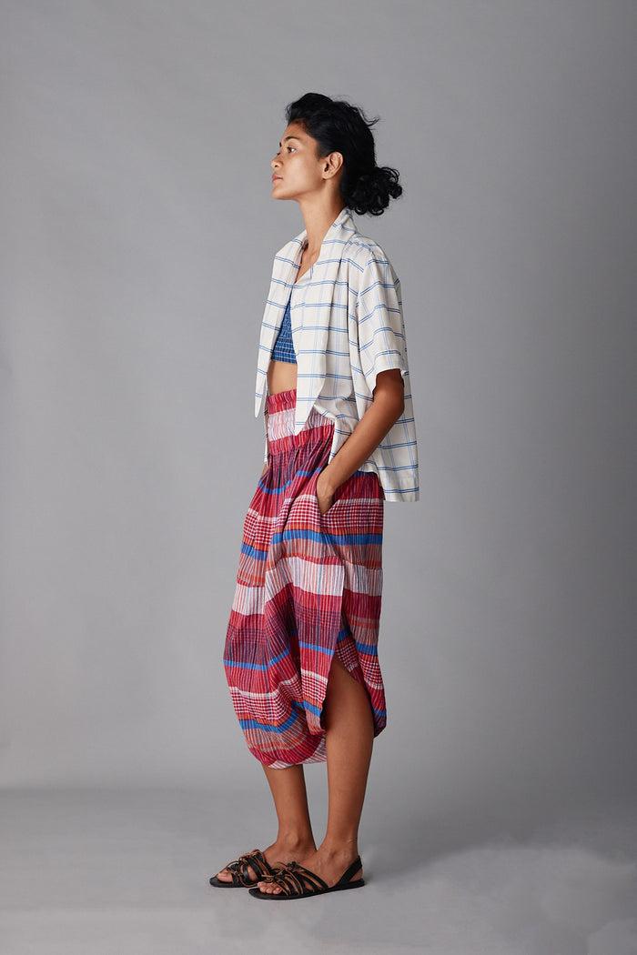 Caron Callahan TULIP PANT Red Madras Plaid