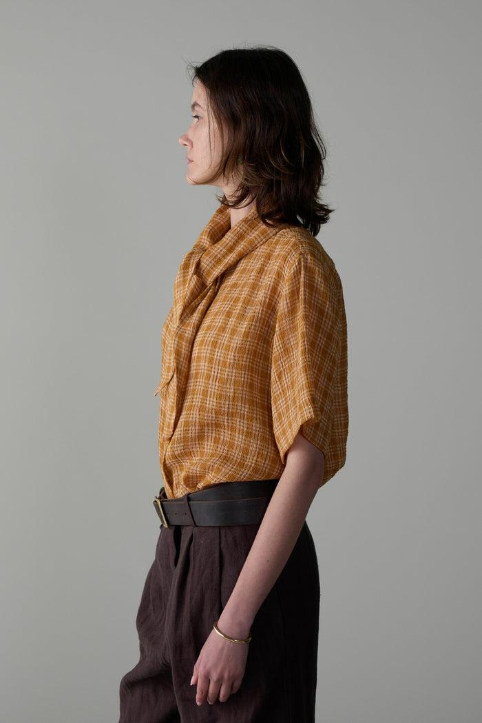 Caron Callahan WESLEY SHIRT Ginger Plaid
