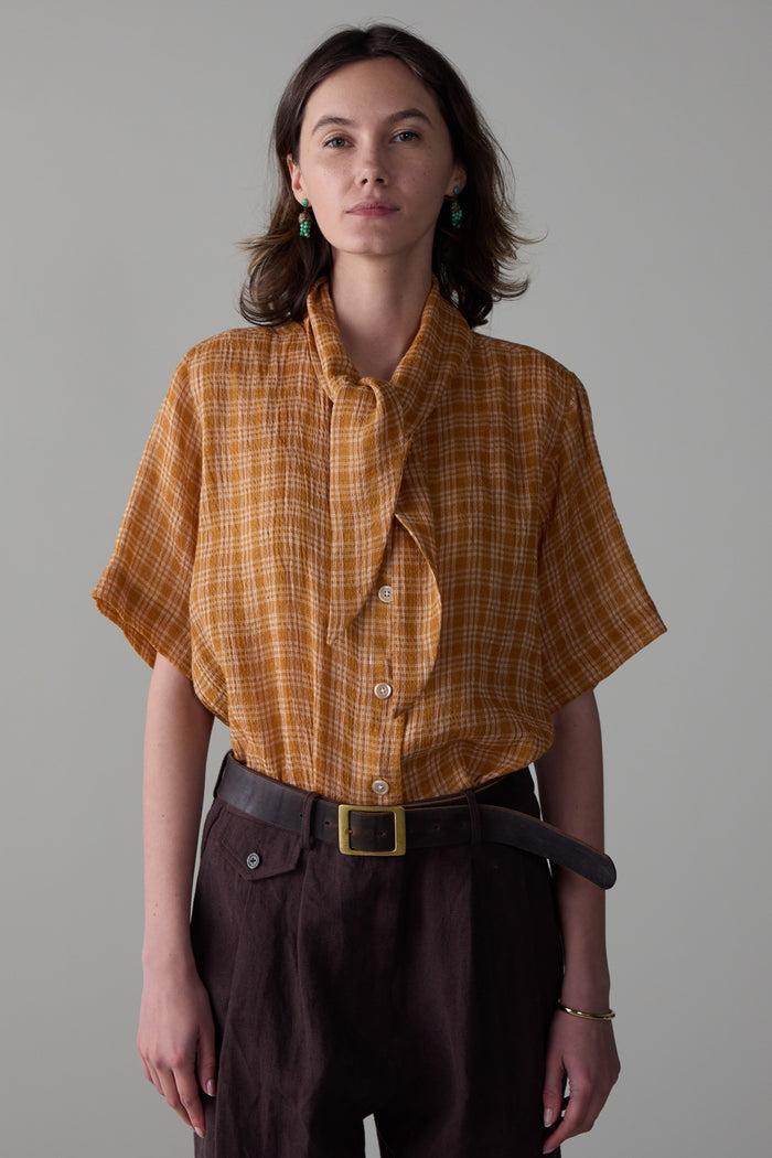 caron callahan WESLEY SHIRT Ginger Plaid