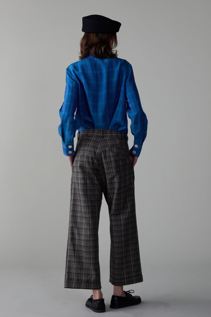 Caron Callahan WILLIAM PANT Black Pencil Plaid