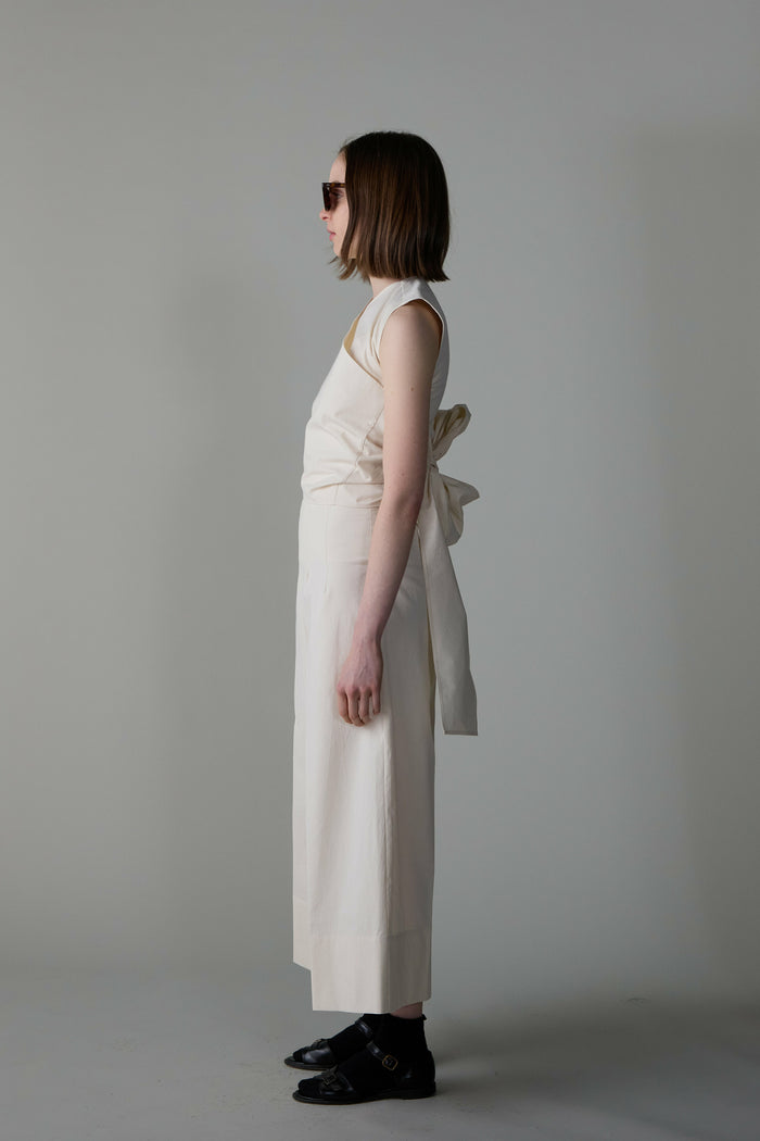 Caron Callahan CARRELL JUMPSUIT Cream Japanese Poplin