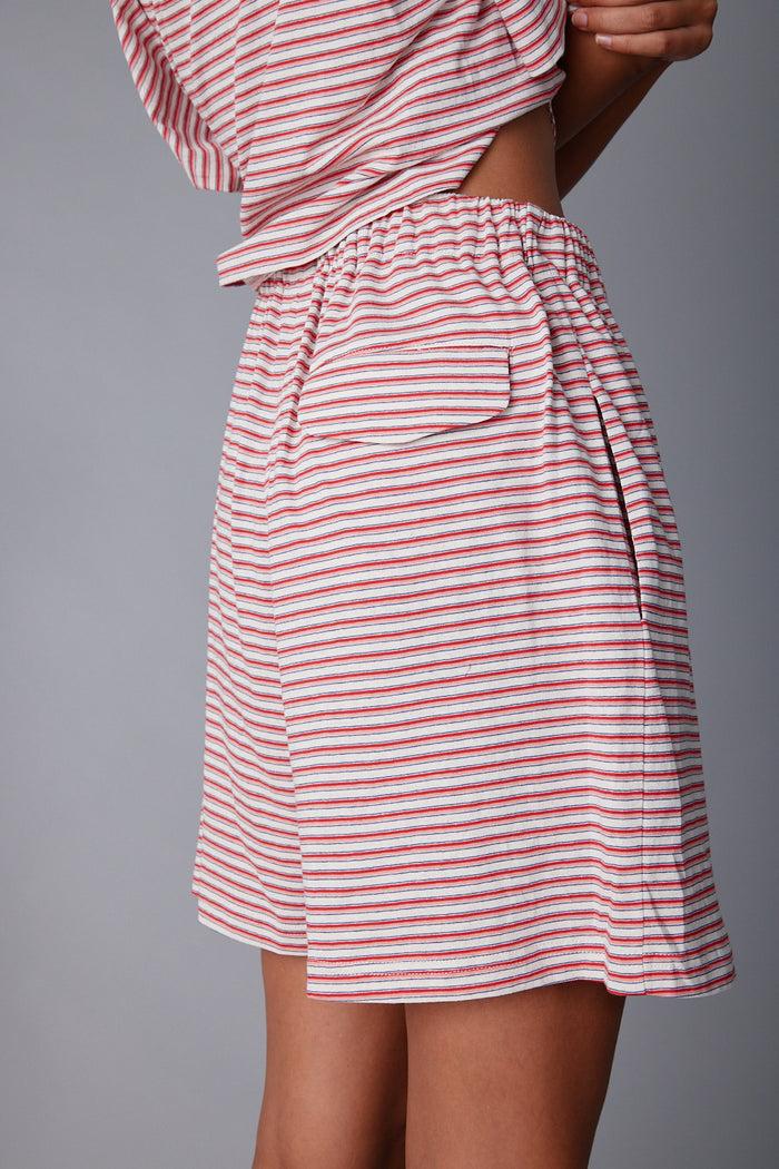 Caron Callahan OLIVIA SHORT Pink Fine Jersey Stripe