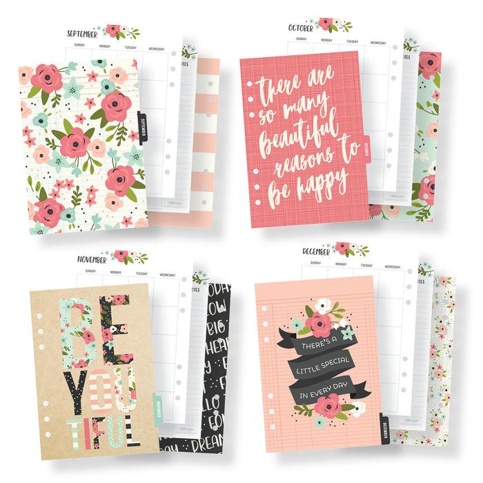 Carpe Diem A5 Planner Bloom Monthly Planner Inserts