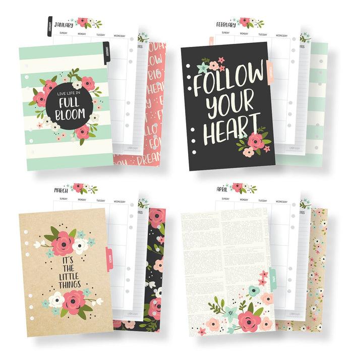 carpe diem A5 Planner Bloom Monthly Planner Inserts