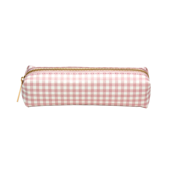 carpe diem Ballerina Pink Check 8" Slim Pencil Case/Pouch