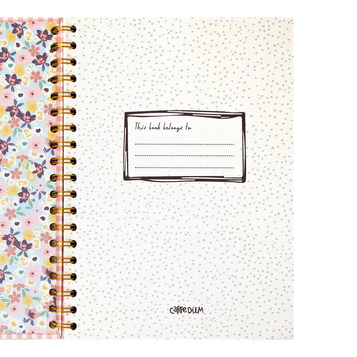 Carpe Diem Ballerina Pink Check B5 Hardcover Notebook