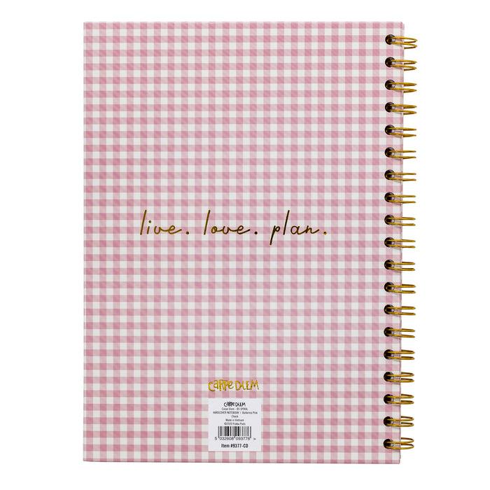 Carpe Diem Ballerina Pink Check B5 Hardcover Notebook