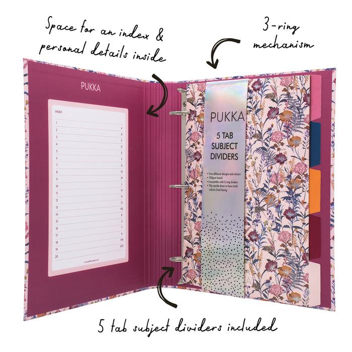 Carpe Diem Bloom Rollbound Binder Preloaded 3-Ring - Cream