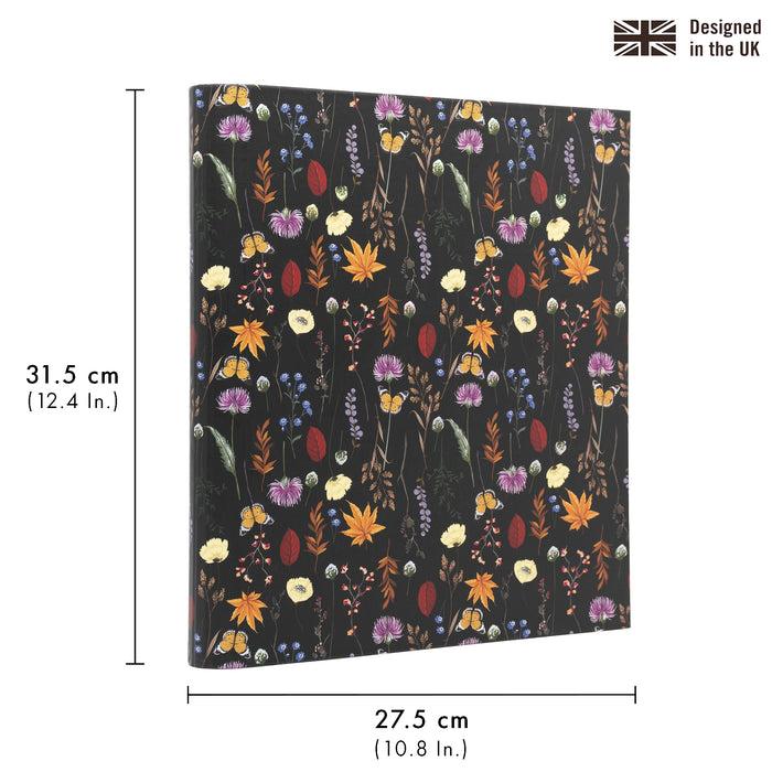 Carpe Diem Bloom Rollbound Preloaded 3-Ring Binder In Black
