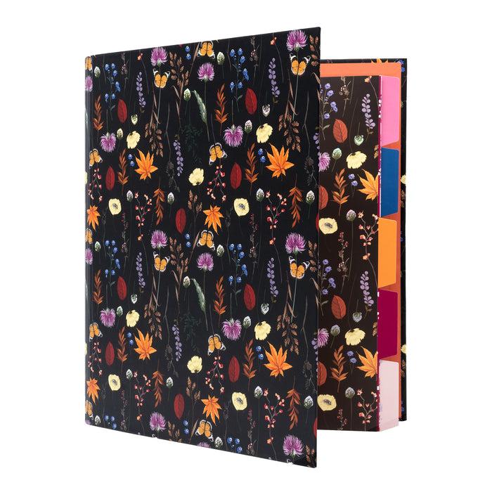 Carpe Diem Bloom Rollbound Preloaded 3-Ring Binder In Black