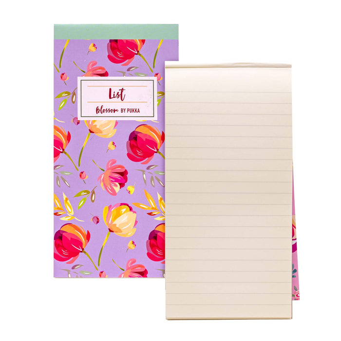Carpe Diem Blossom Floral Magnetic Shopping Lists - 6 Pack