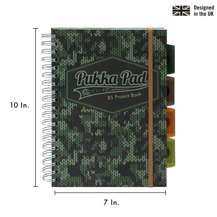 Carpe Diem Camo Knit B5 5-subject Hardcover Notebook