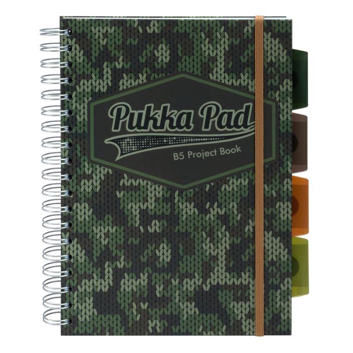 carpe diem Camo Knit B5 5-subject hardcover notebook