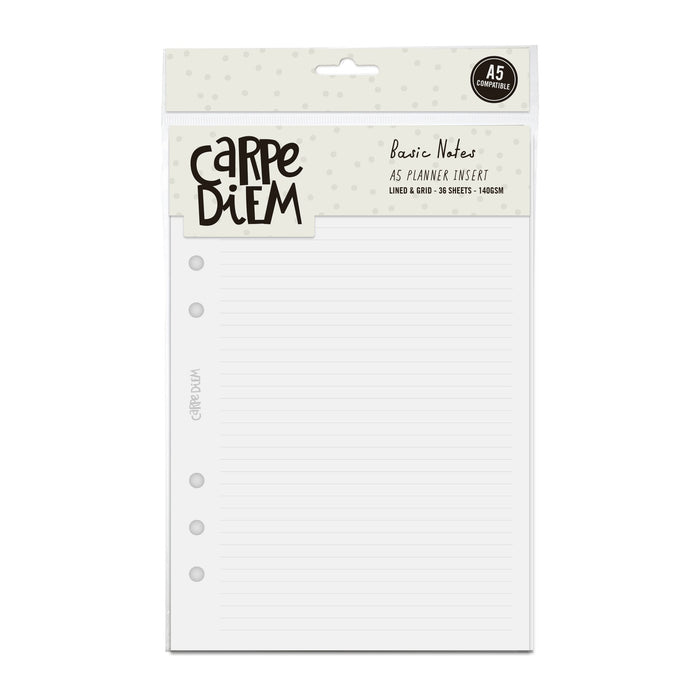 carpe diem A5 Planner Basic Lined and Grid Inserts