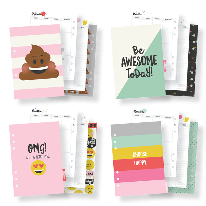 Carpe Diem A5 Planner Emoji Love Insert Set