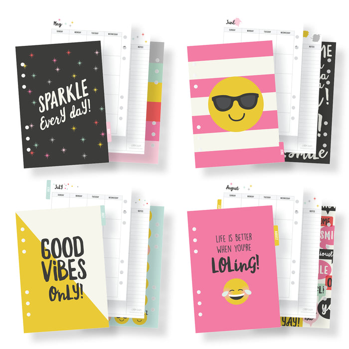 carpe diem A5 Planner Emoji Love Insert set