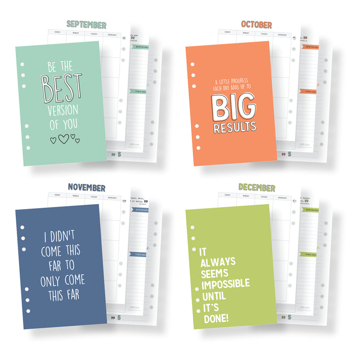 Carpe Diem A5 Planner Fitness Inserts