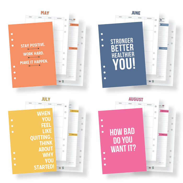 carpe diem A5 Planner Fitness Inserts