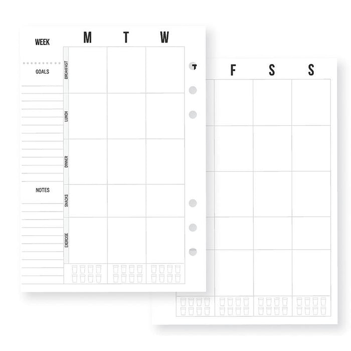 carpe diem A5 Planner Weekly Fitness Inserts