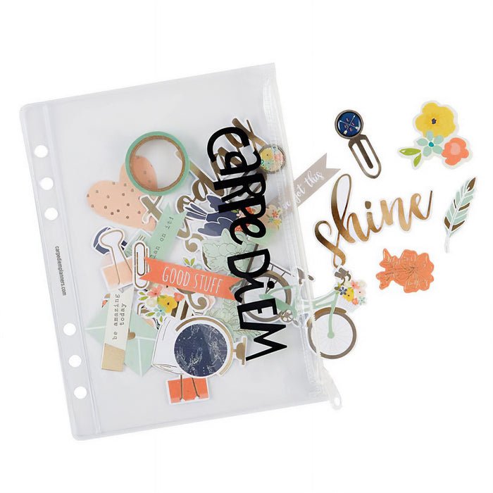 Carpe Diem A5 Plastic Storage Pouch With Zip