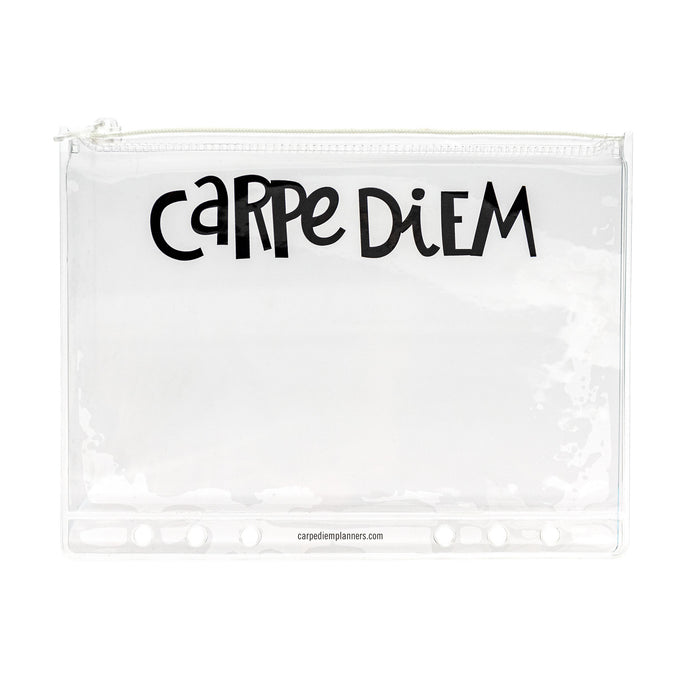 carpe diem A5 Plastic Storage Pouch with Zip