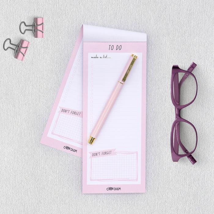 Carpe Diem Ballerina Pink Magnetic To Do List