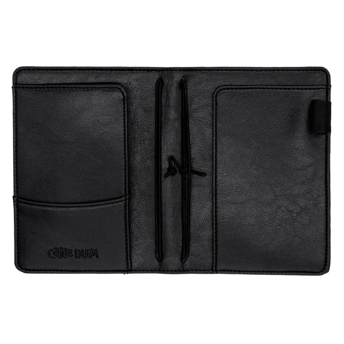 Carpe Diem Black A6 Notebook And Passport Holder