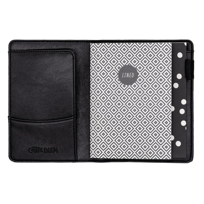 Carpe Diem Black A6 Notebook And Passport Holder